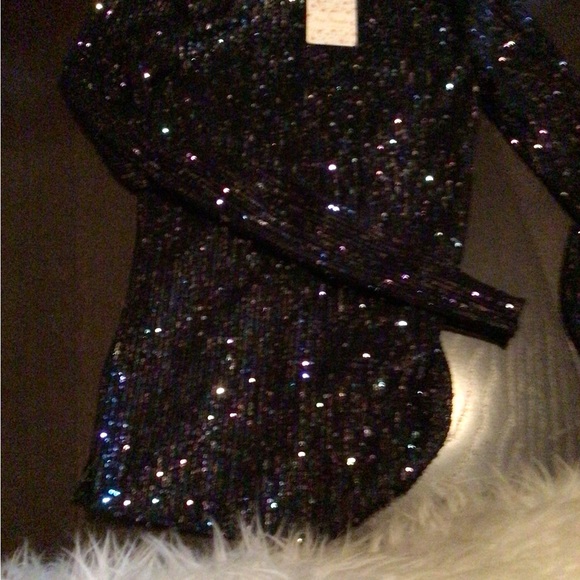 SALE Free People gold rush black sequin tee - Picture 3 of 7